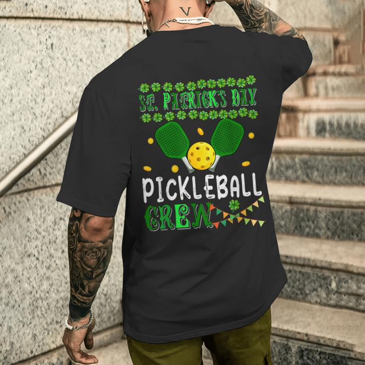 St Patrick's Day Pickleball Crew Equipment Player Team Men's T-shirt Back Print Gifts for Him