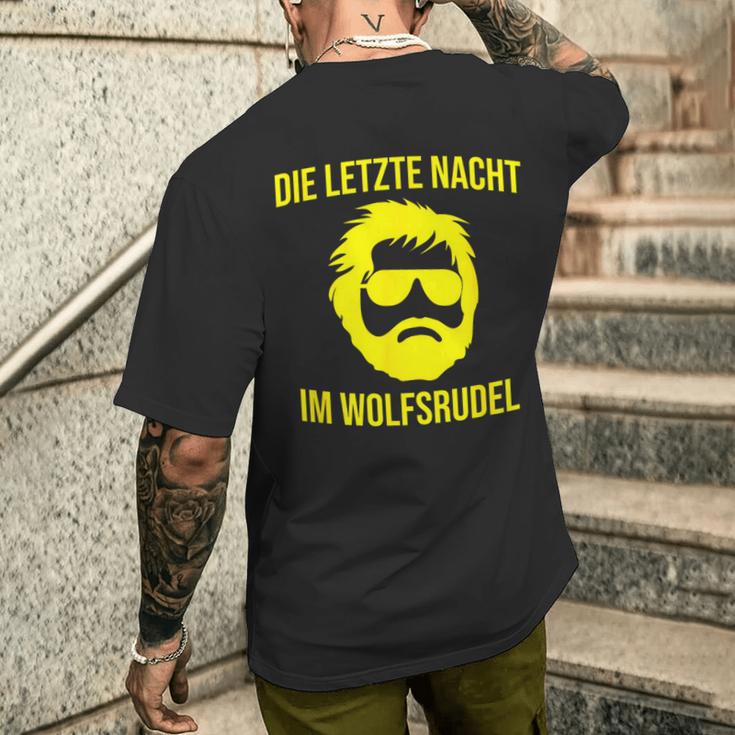 Stag Night Polterei Wolfsrudel T-Shirt mit Rückendruck Geschenke für Ihn