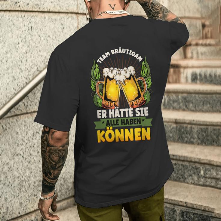 Stag Party Team Groom S T-Shirt mit Rückendruck Geschenke für Ihn