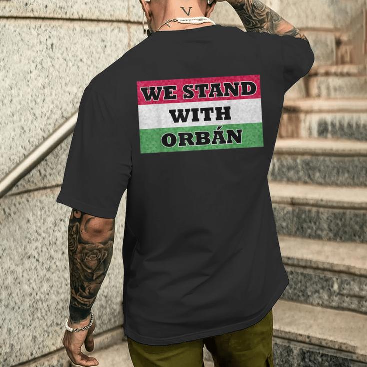 We Stand With Orbán Ungarn T-Shirt mit Rückendruck Geschenke für Ihn