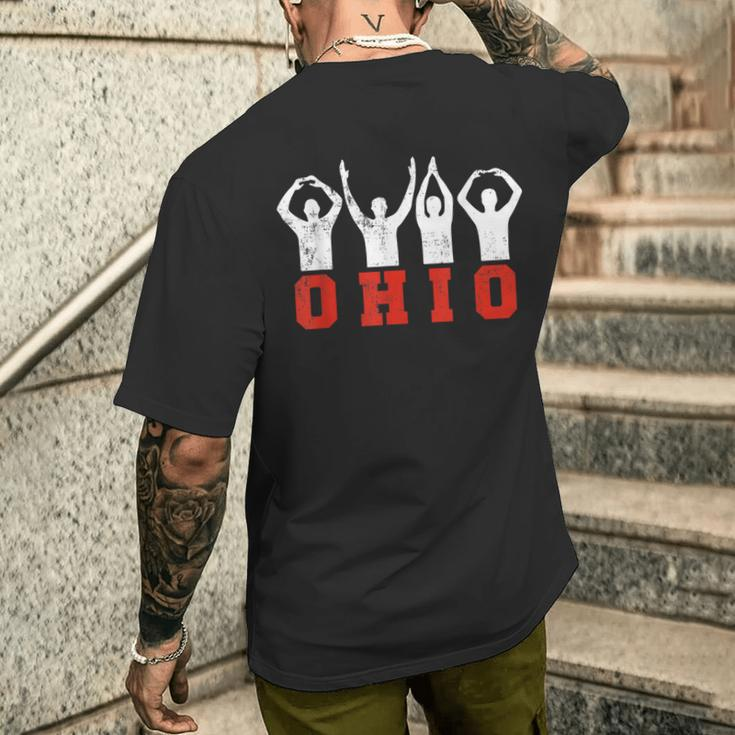 State Of Ohio Ohioan Oh Trendy Distressed Men's T-shirt Back Print Gifts for Him