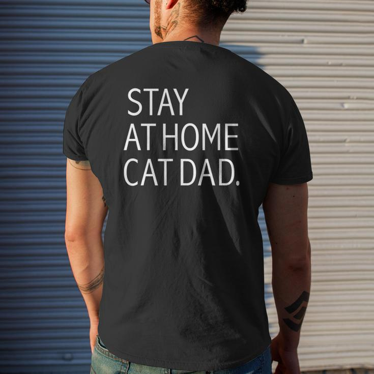 Stay At Home Cat Dad Cat Lovers Father's Day Mens Back Print T-shirt Gifts for Him