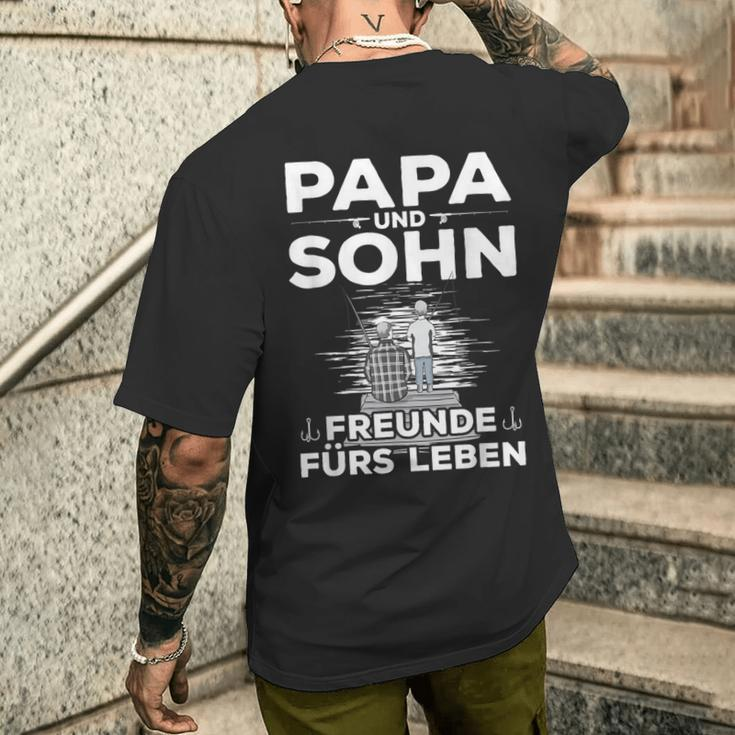 Stolzer Papa Sohn Angeln Partnerlook Boss T-Shirt mit Rückendruck Geschenke für Ihn