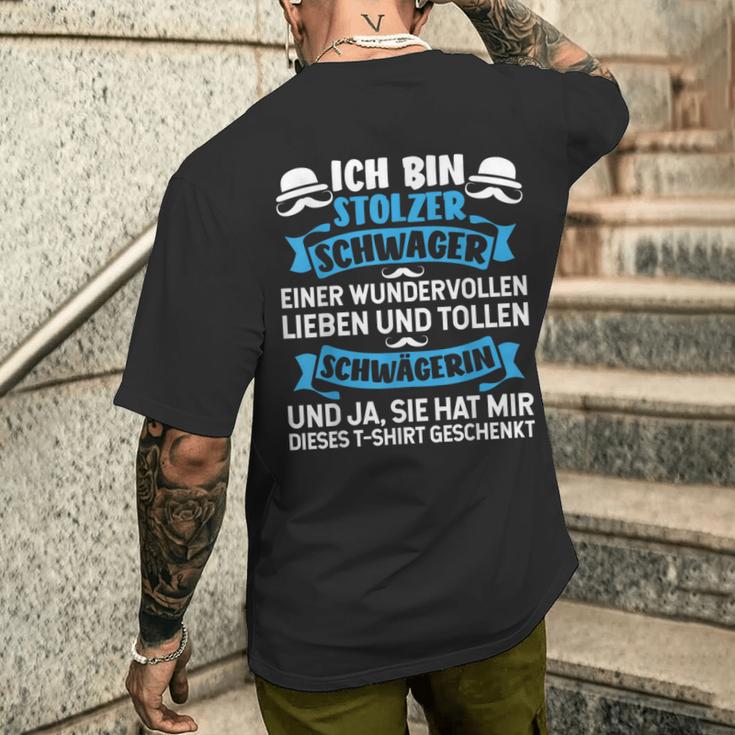 Stolzer Schwager Einer Sin-Law T-Shirt mit Rückendruck Geschenke für Ihn