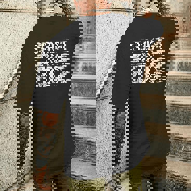 Straight Edge Xxx Drug Free Vegan Men's T-shirt Back Print - Monsterry