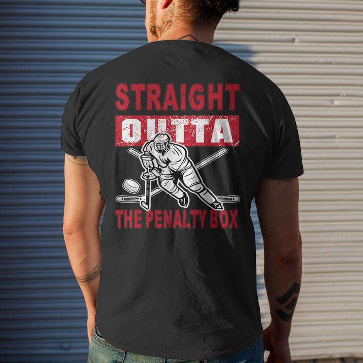 Straight Outta The Penalty Box Hockey For Men Men's T-shirt Back Print Gifts for Him