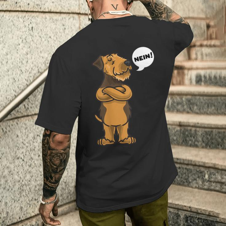 Sturer Airedale Terrier Dog T-Shirt mit Rückendruck Geschenke für Ihn