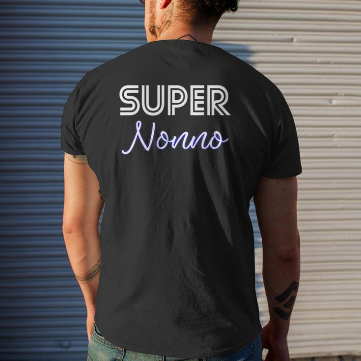 Super Nonno Italy Grandfather Apparel Italia Italian Grandpa Mens Back Print T-shirt Gifts for Him