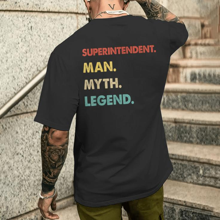 Superintendent Man Myth Legend Men's T-shirt Back Print Gifts for Him