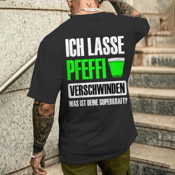 Superkraft Peppermint Liqueur S T-Shirt mit Rückendruck Geschenke für Ihn