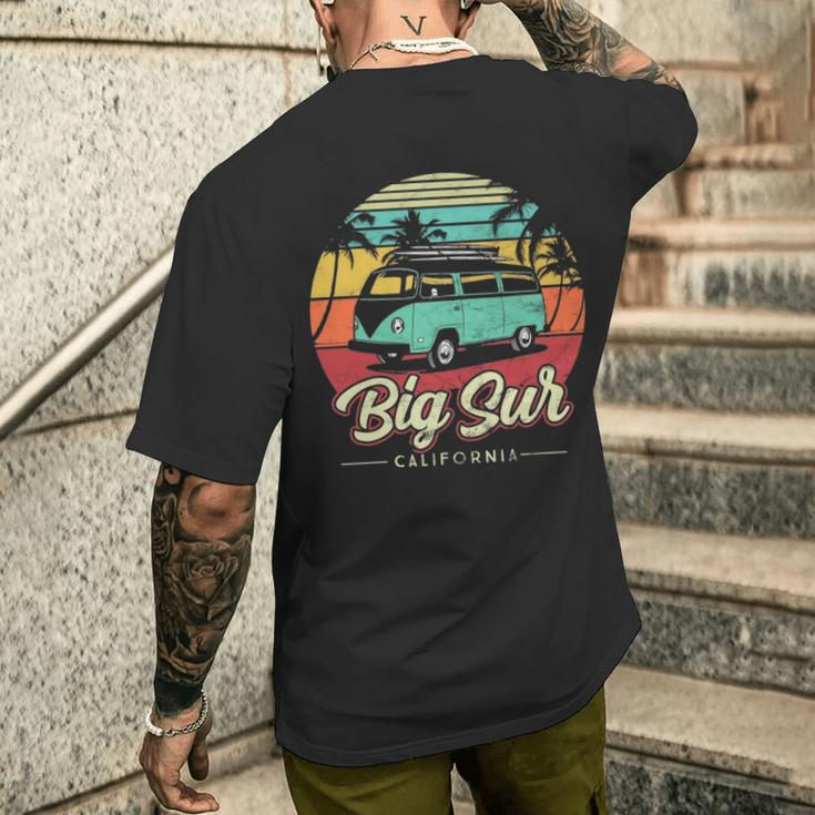 Surfer Big Sur California Beach Vintage Van Surf Men's T-shirt Back Print Gifts for Him
