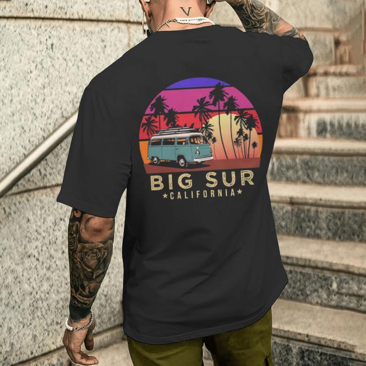 Surfer Big Sur California Vintage Van Surf Men's T-shirt Back Print Gifts for Him