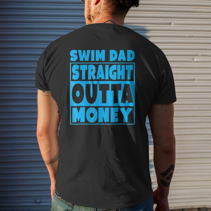Swim Dad Straight Outta Money Father Mens Back Print T-shirt Gifts for Him
