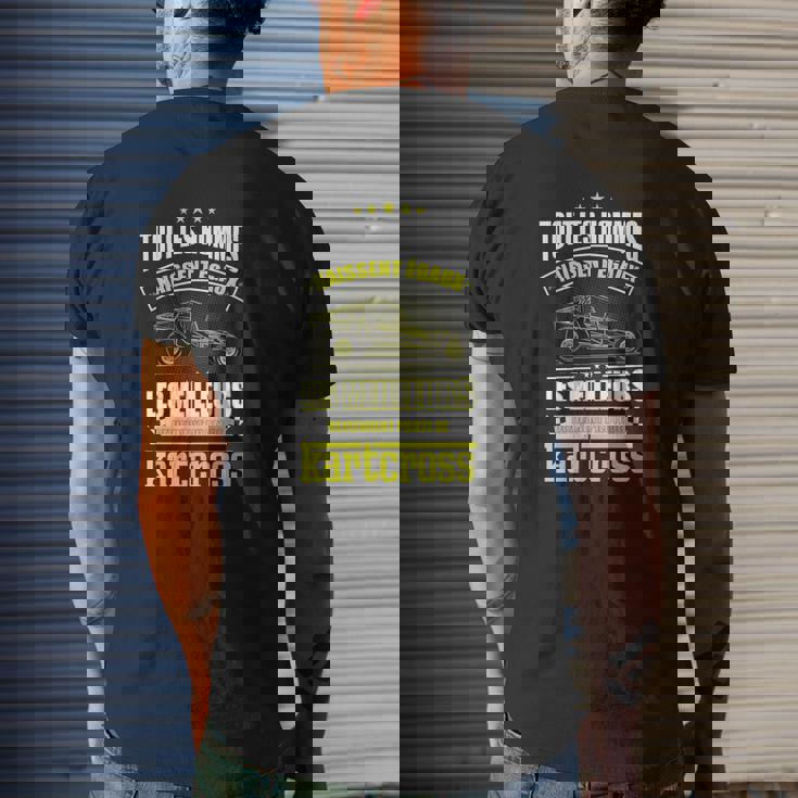 T-shirt imprimé au dos Pilote de Kartcross, Idéal pour les Passionnés de Course Cadeaux pour lui