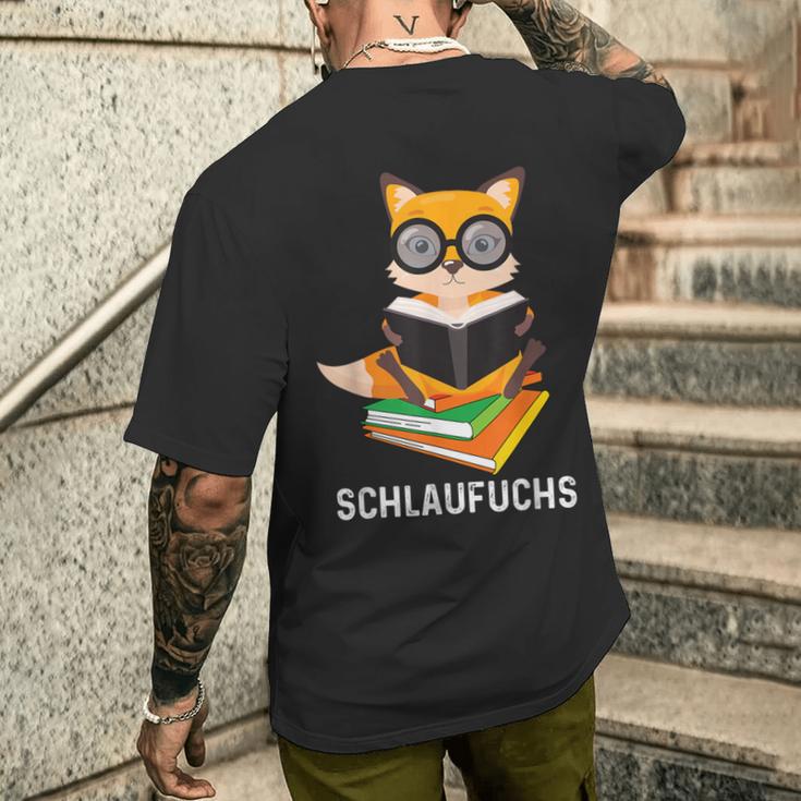 Tabuchs Klugscheisser Besserwisser Fox Slogan T-Shirt mit Rückendruck Geschenke für Ihn