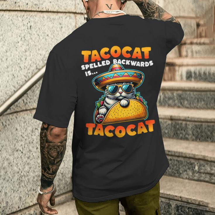 Tacocat Spelled Backwards Is Tacocat Mexican Taco Cat Men's T-shirt Back Print Gifts for Him