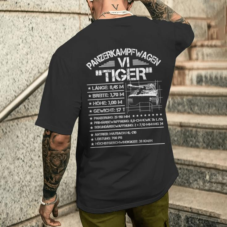Tank Driver Tank Carrier Vi Tiger Tank Black S T-Shirt mit Rückendruck Geschenke für Ihn