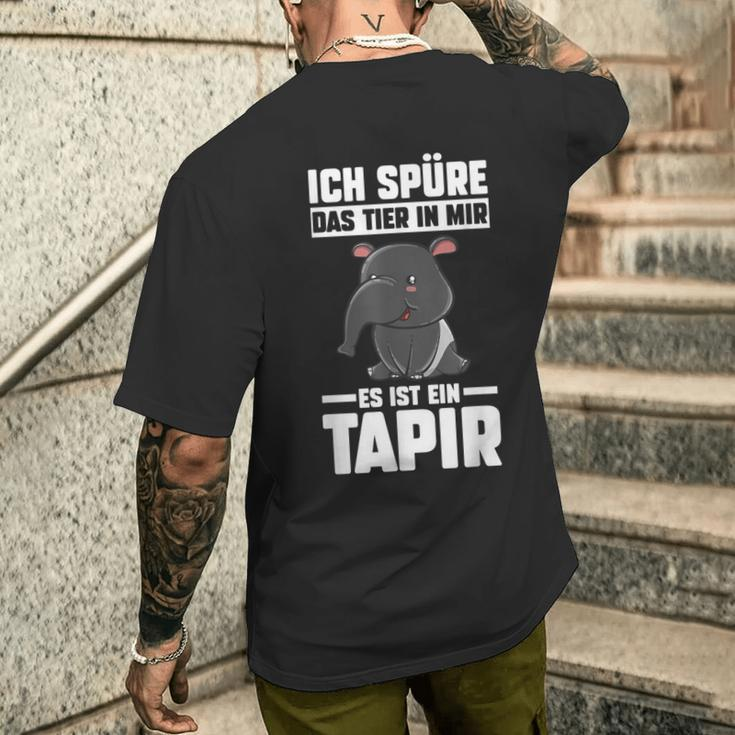 Tapir-Kurzärmliges Herren-T-Kurzärmliges Herren-T-Shirt mit Spruch Ich spüre das Tier in mir, es ist ein Tapir, Lustiges Outfit Geschenke für Ihn