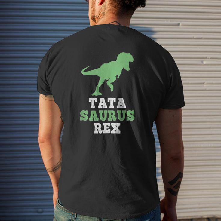 Tata-Saurus Rex Dinosaur Tatasaurus Father's Day Tank Top Mens Back Print T-shirt Gifts for Him