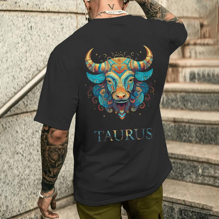 Taurus Zodiac Star Sign Personality Men's T-shirt Back Print Funny Gifts