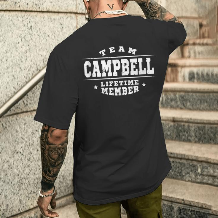 Team Campbell Lifetime Member Proud Family Name Surname Men's T-shirt Back Print Gifts for Him