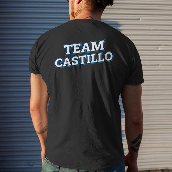Team Castillo Relatives Last Name Family Matching Men's T-shirt Back Print Gifts for Him