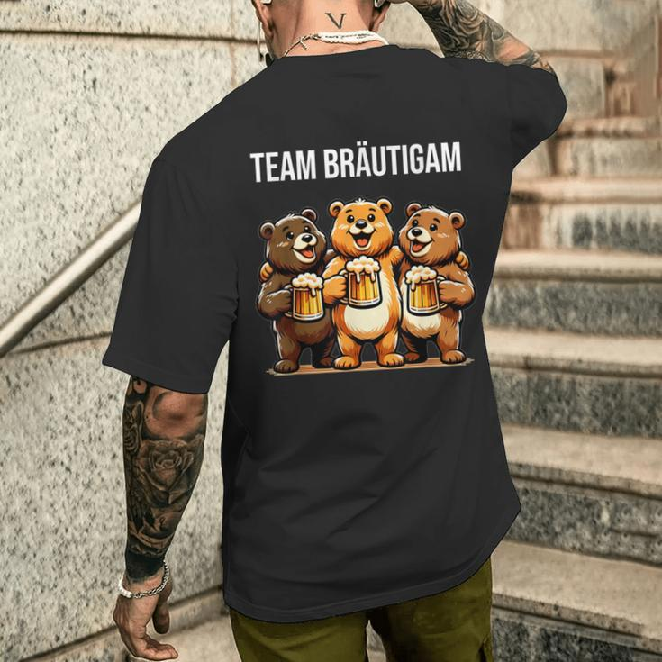 Team Groom Jga Stag Party Bear Jga T-Shirt mit Rückendruck Geschenke für Ihn