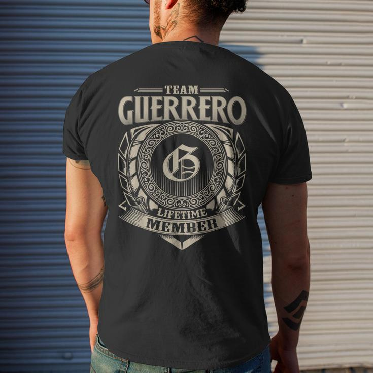 Team Guerrero Lifetime Member Vintage Guerrero Family Mens Back Print T-shirt Gifts for Him