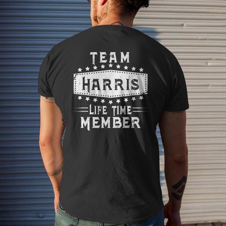 Team Harris Life Time Member Family Name Men's T-shirt Back Print Gifts for Him
