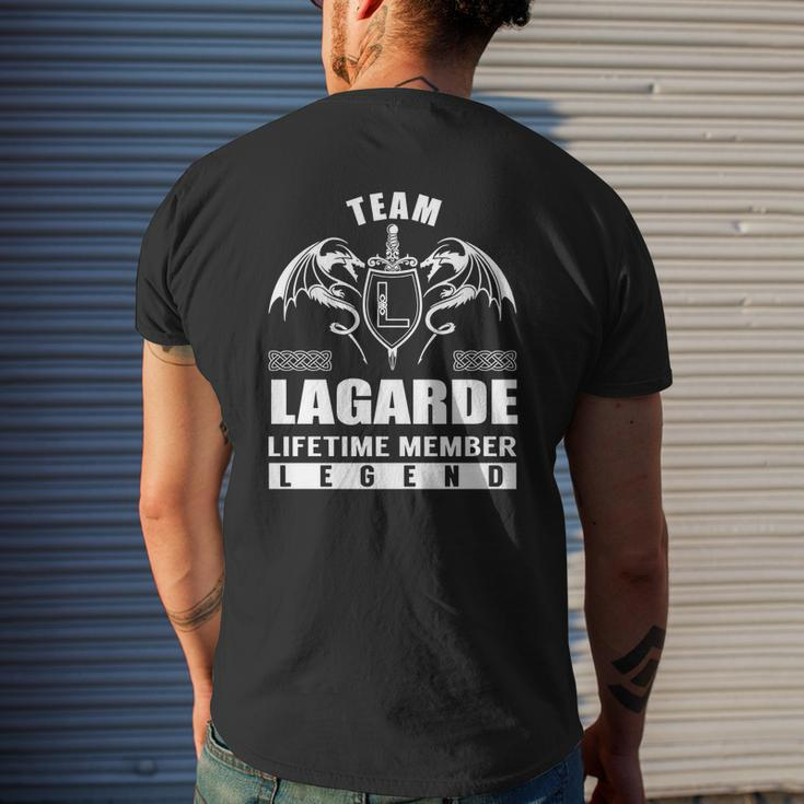 Team Lagarde Lifetime Member Legend Name Tshirts Mens Back Print T-shirt Gifts for Him