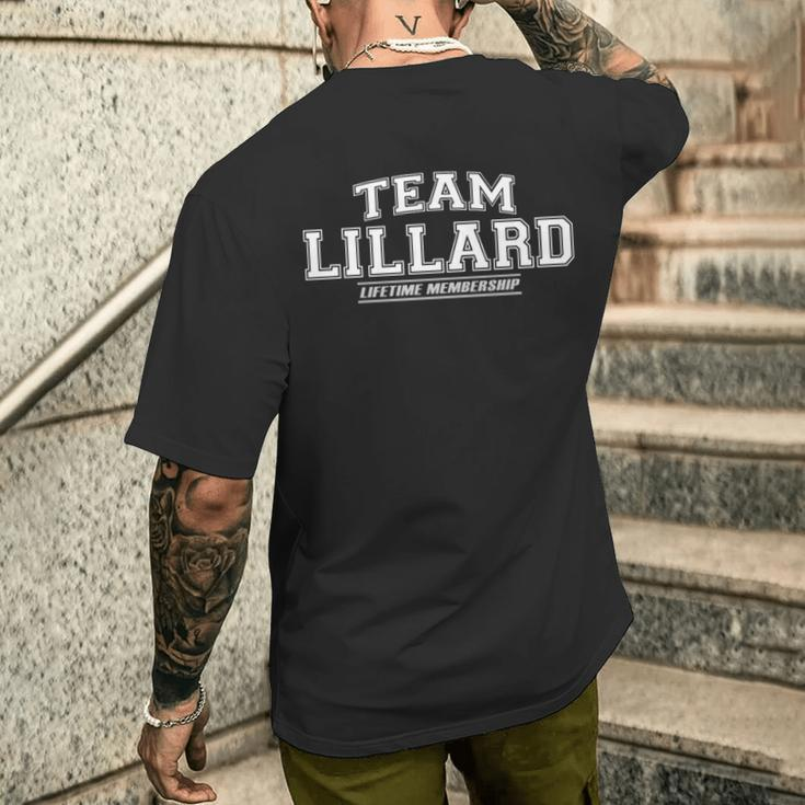 Team Lillard Proud Family Surname Last Name Men's T-shirt Back Print Gifts for Him