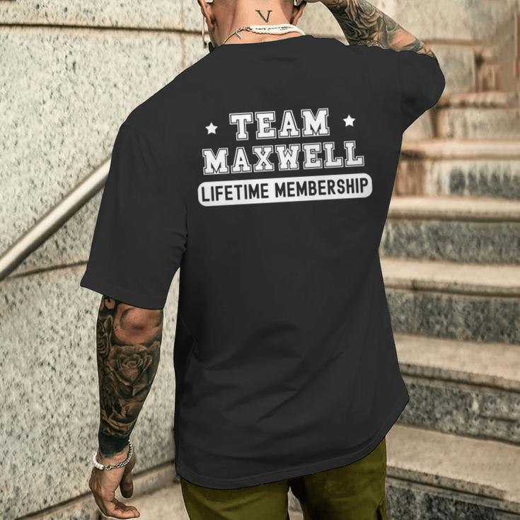 Team Maxwell Lifetime Membership Family Last Name Men's T-shirt Back Print Gifts for Him