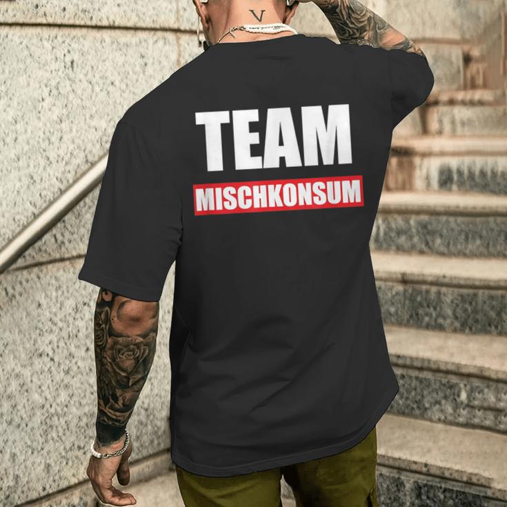 Team Mischkonsum Druffi Party Tekk Techno Music Dancing Bass T-Shirt mit Rückendruck Geschenke für Ihn