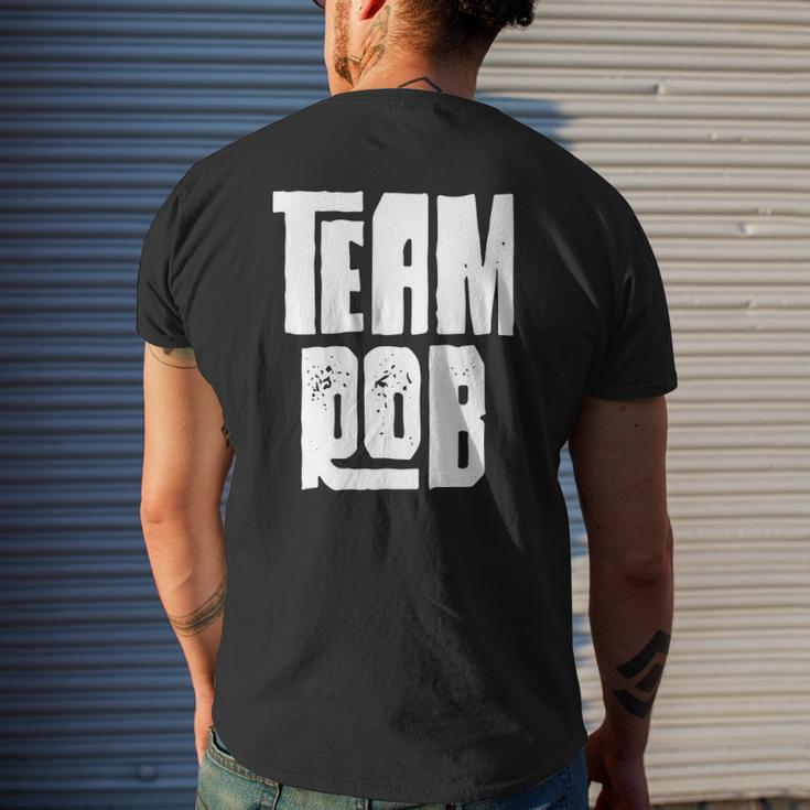 Team Rob Son Grandson Husband Dad Sports Family Group Mens Back Print T-shirt Gifts for Him