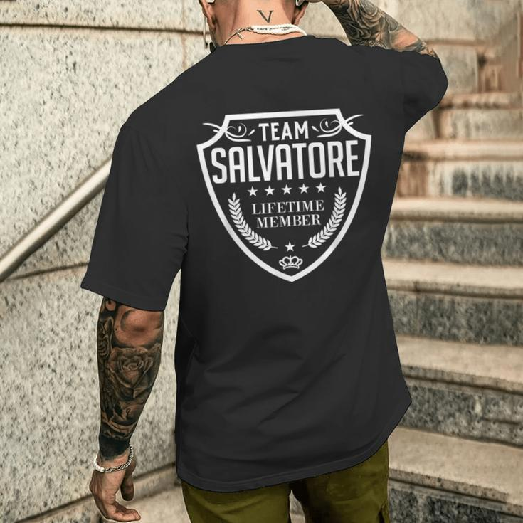 Team Salvatore Lifetime Member Matching Family Crew Men's T-shirt Back Print Gifts for Him