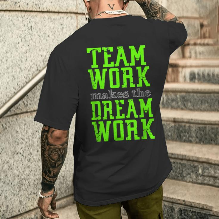 Team Work Makes The Dream Work Family Men's T-shirt Back Print Funny Gifts