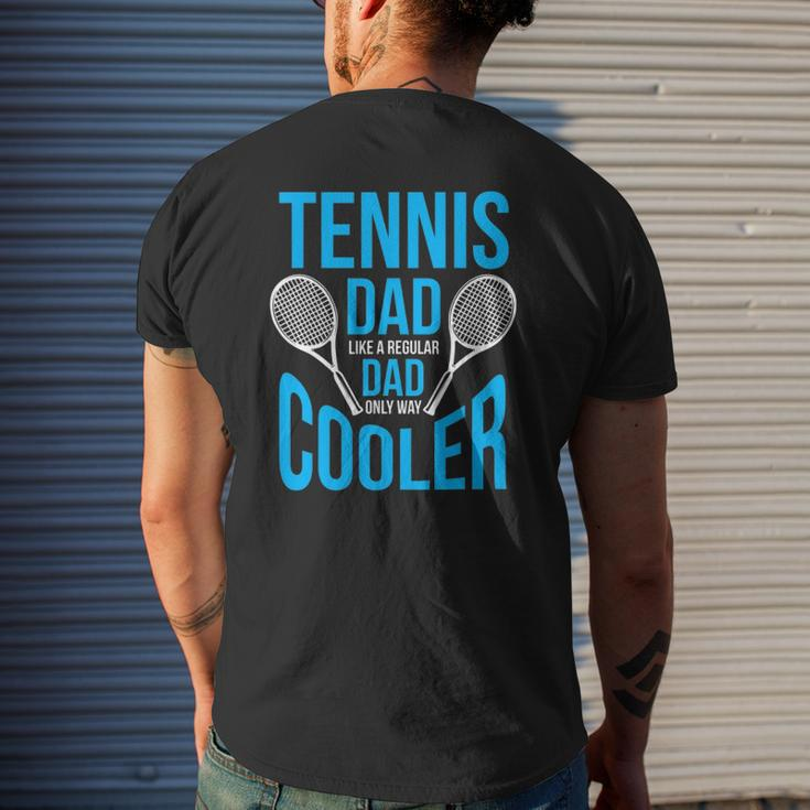 Tennis Dad Cute Father's Day Mens Back Print T-shirt Gifts for Him
