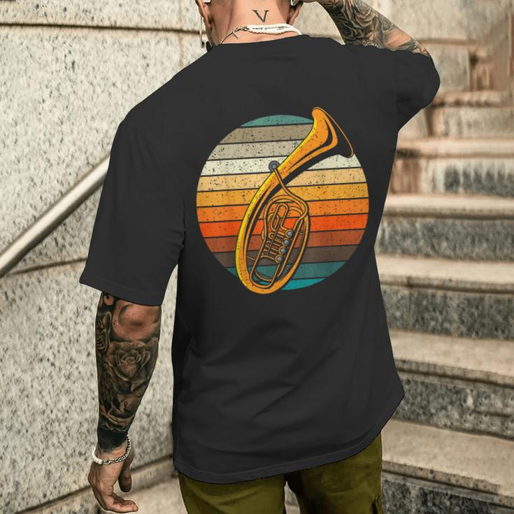 Tenor Horn Retro Horn Folk Music Flugelhorn Baritone T-Shirt mit Rückendruck Geschenke für Ihn