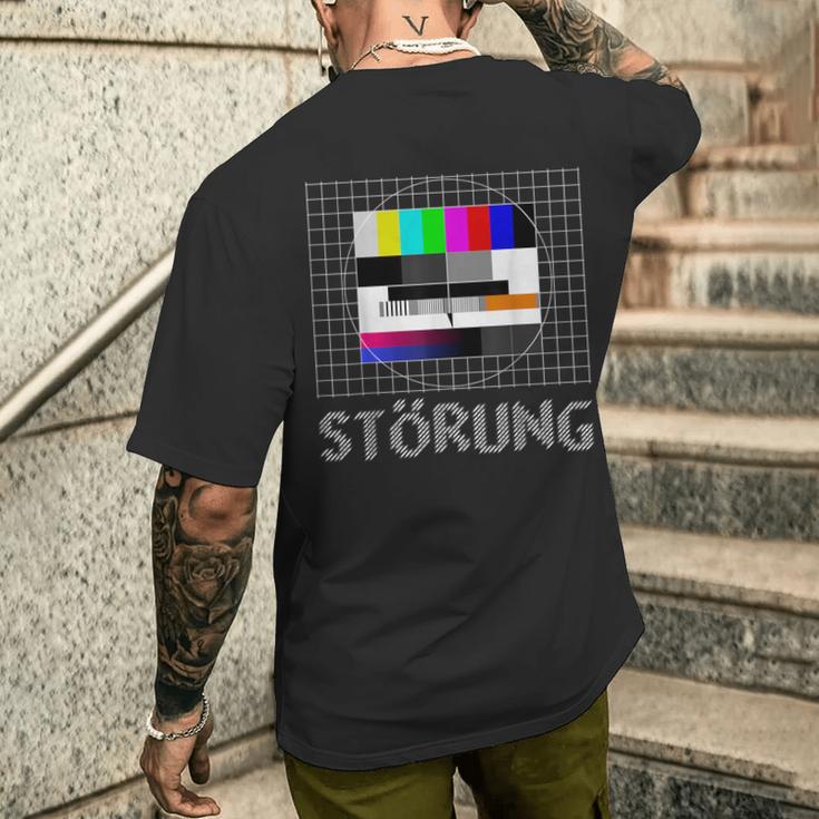 Testbild Störung Vintage Retro T-Shirt mit Rückendruck Geschenke für Ihn