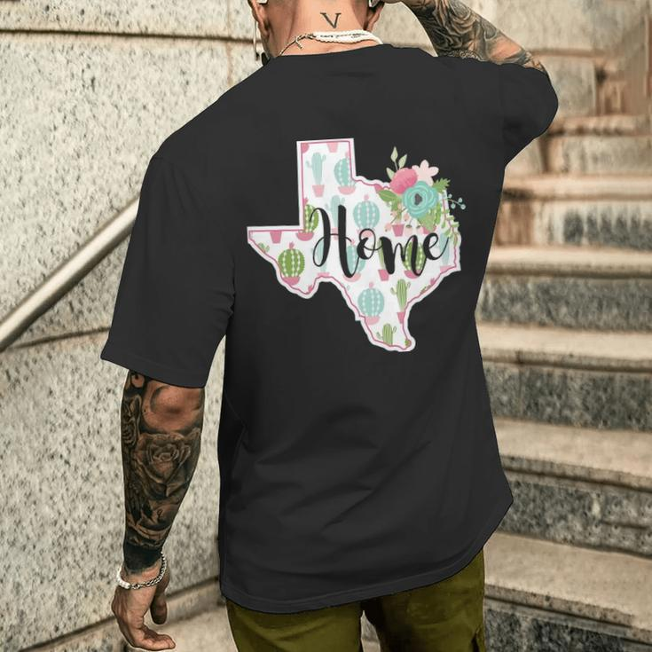 Texas Home Cactus Men's T-shirt Back Print Gifts for Him