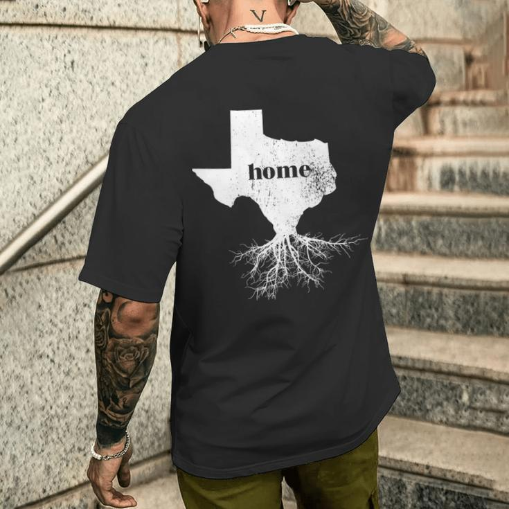 Texas Men Women Home State Pride Roots Love Men's T-shirt Back Print Gifts for Him