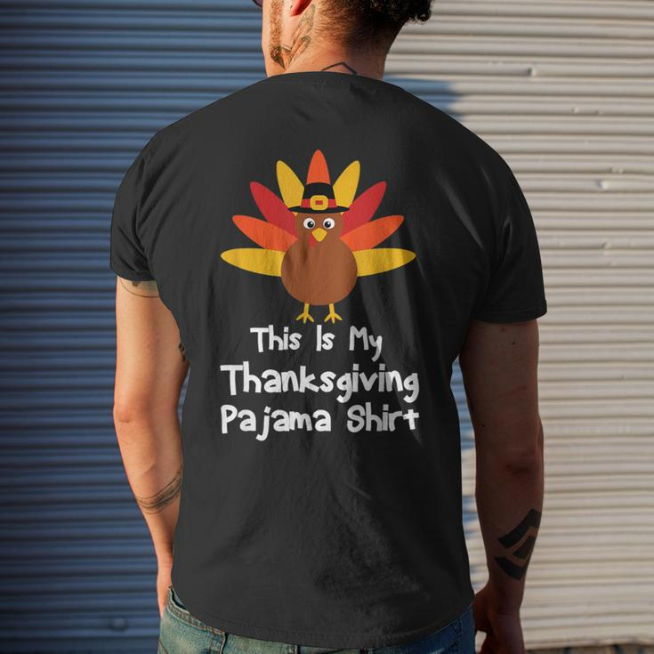 This Is My Thanksgiving Pajama Turkey Day Men's T-shirt Back Print Gifts for Him