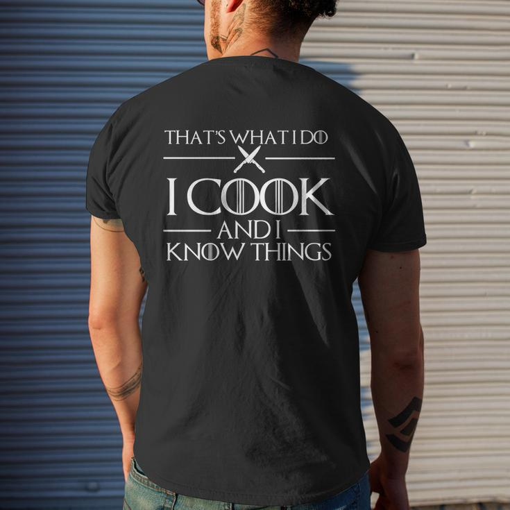 That's What I Do I Cook And I Know ThingsShirt Mens Back Print T-shirt Gifts for Him