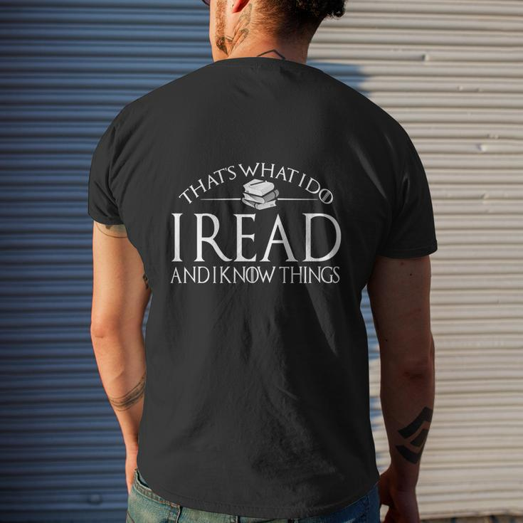 Thats What I Do I Read And I Know Things V2 Mens Back Print T-shirt Gifts for Him