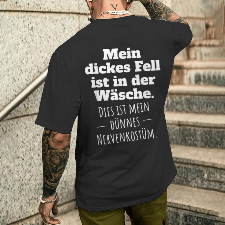 Thick Fur Ist In Der Wäsche Dies Mein Dünnes Nerve Costume T-Shirt mit Rückendruck Geschenke für Ihn