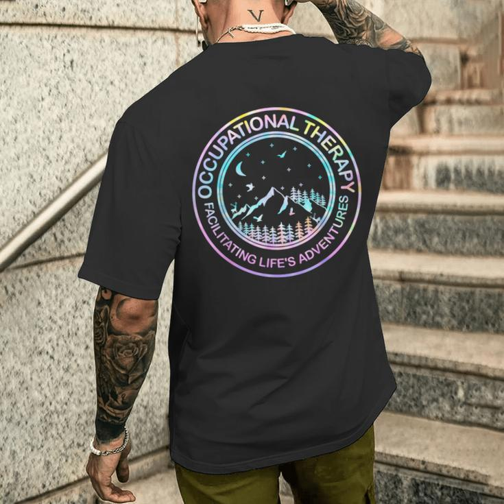 Tie Dye Occupational Therapy Facilitating Life's Adventures Men's T-shirt Back Print Gifts for Him