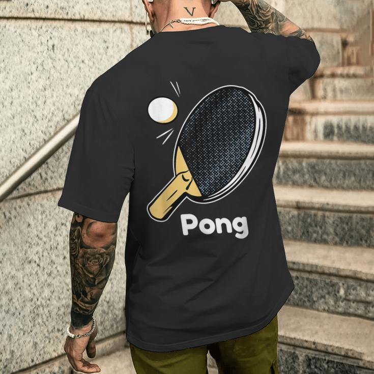 Tischtennis Partner Tischtennisschläger Ping Pong T-Shirt mit Rückendruck Geschenke für Ihn