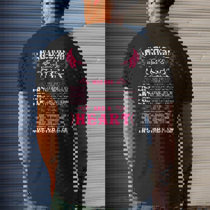 Tisha Name And God Said Let There Be Tisha Mens Back Print T-shirt Funny Gifts