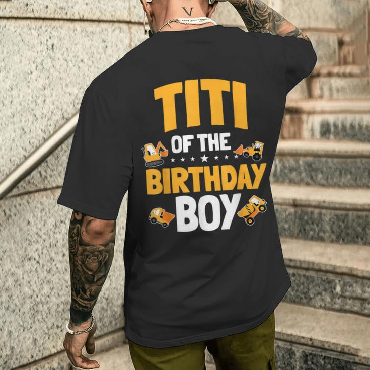 Titi Of The Birthday Boy Construction Worker Bday Party Men's T-shirt Back Print Gifts for Him