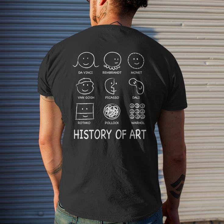 History Of Art Tshirt Mens Back Print T-shirt Gifts for Him